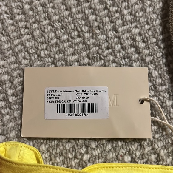 Meshki Lea diamante chain halter neck crop top - Picture 2 of 2